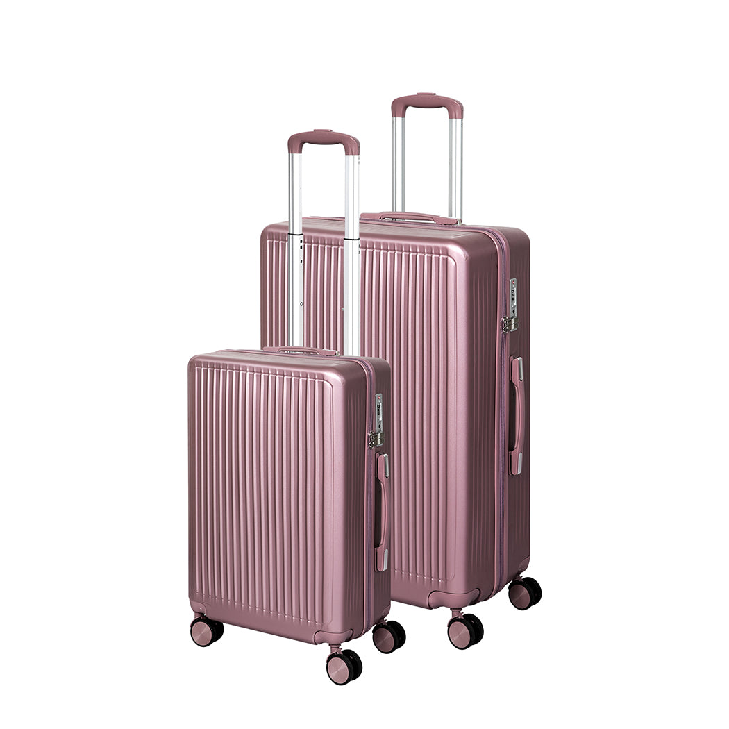 Slimbridge Luggage Suitcase Trolley Rose gold 2pc 20"+28"-1910112844779753472
