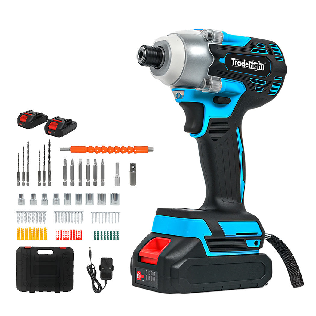 Traderight 21V Impact Driver Cordless,400Nm,2x2.0Ah,Kit-1973194185985101824