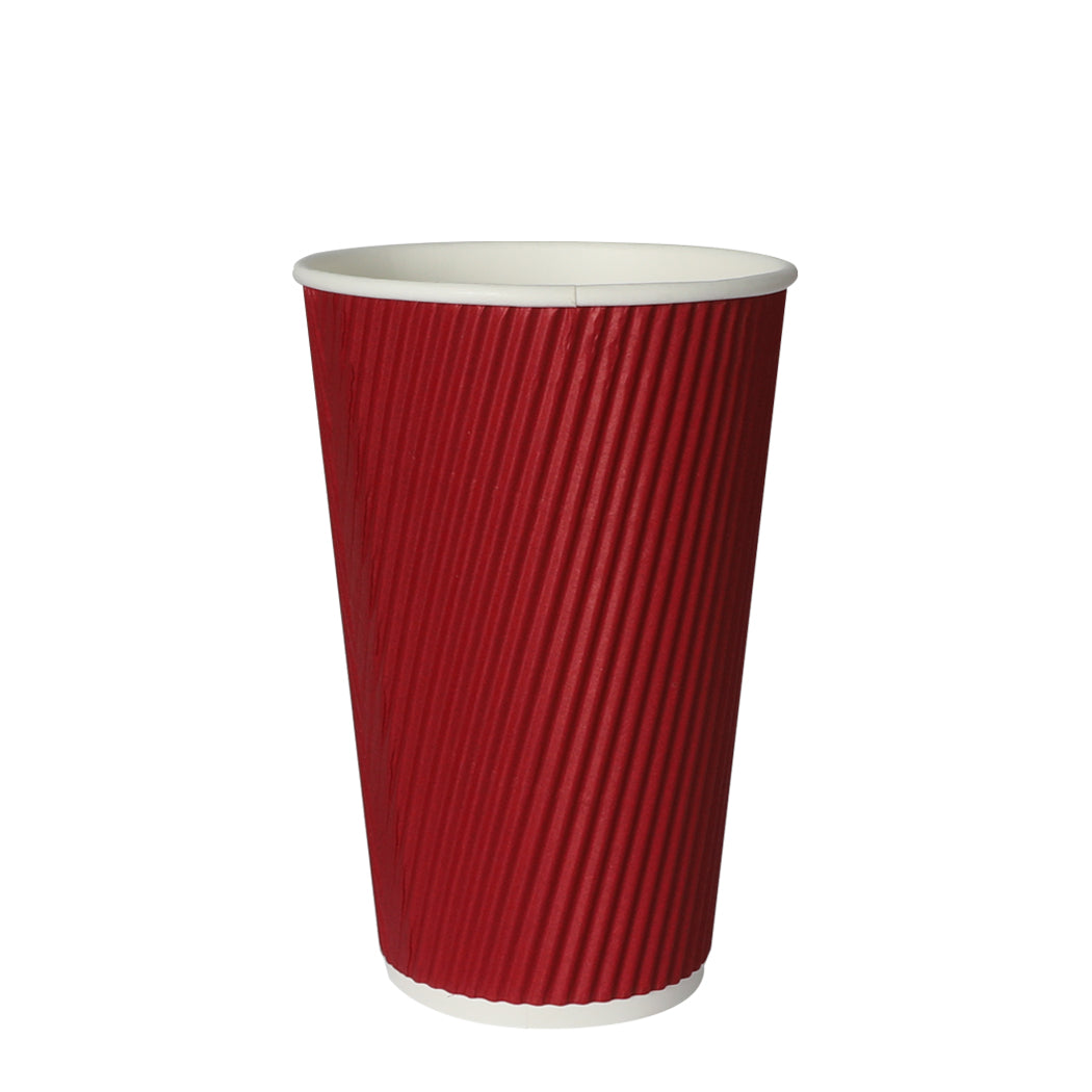 50 Pcs 16oz Disposable Takeaway Coffee Red-1954802897485172737