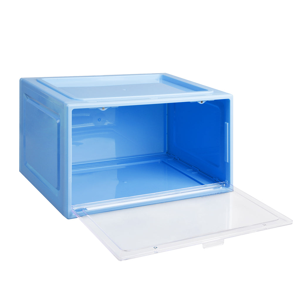 Stacked Sneaker Display Case Shoe Storage Blue-1954802601744797697