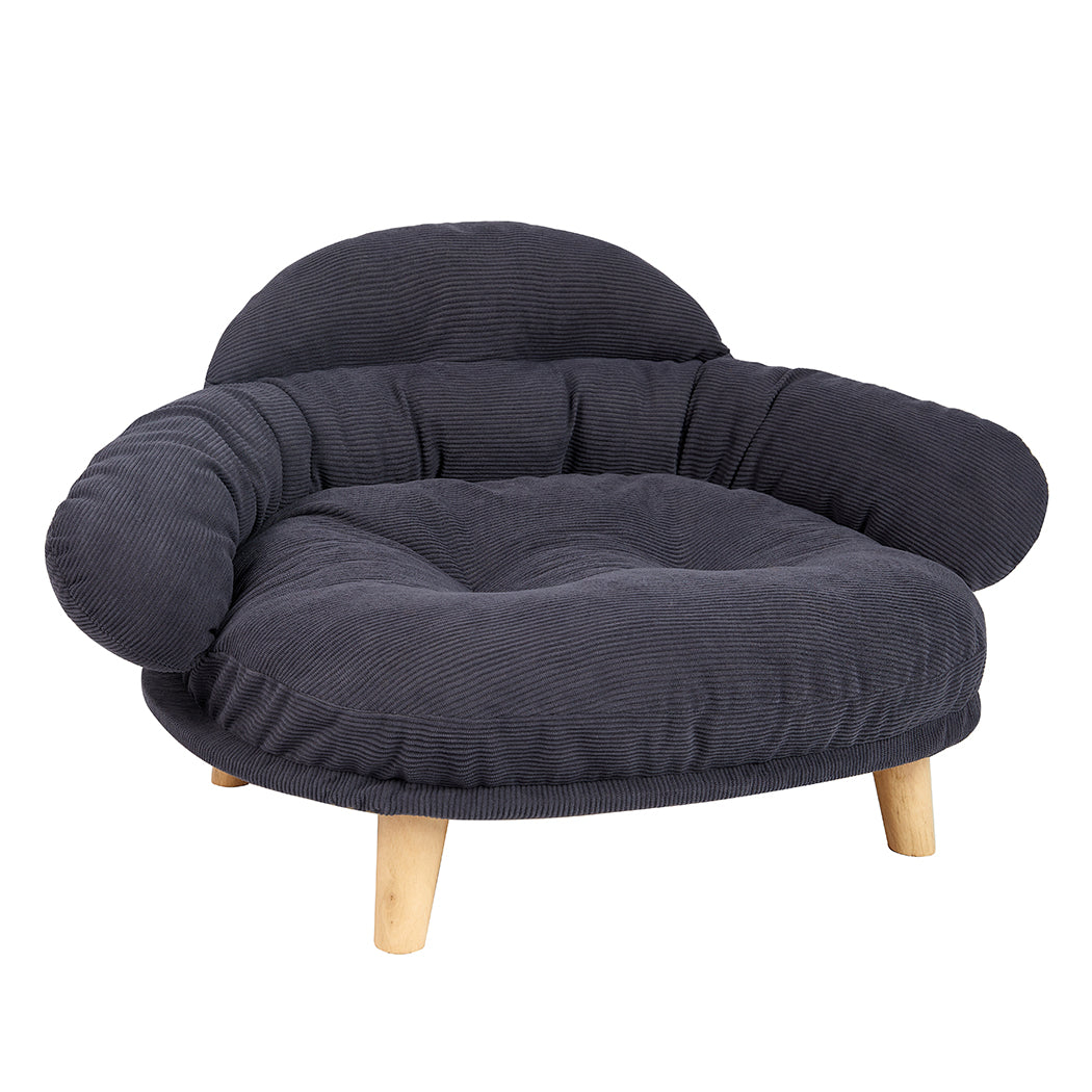 Pawz Elevated Pet Dog Cat Sofa Bed Couch L Size Grey-1954802452956057601