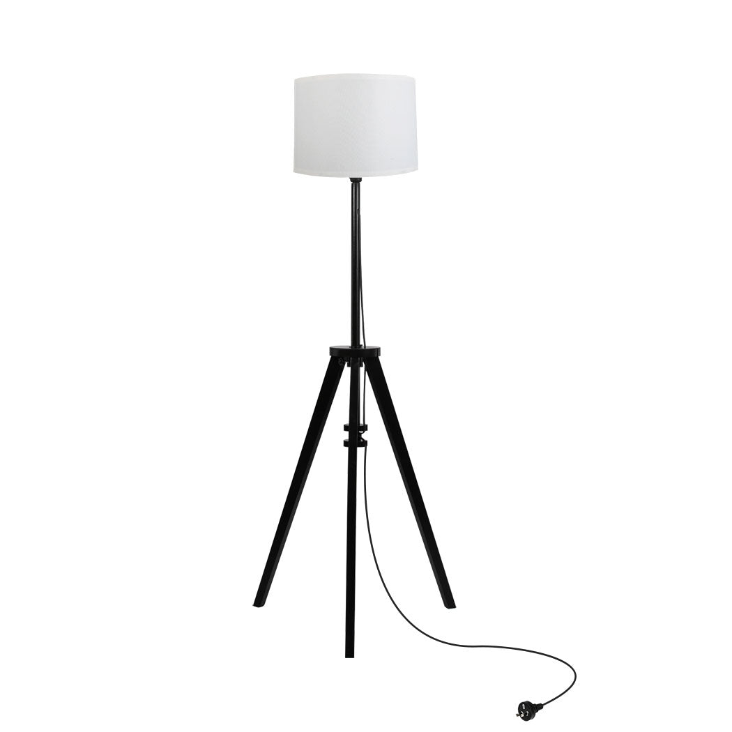 EMITTO Wooden Floor Lamp Modern Tripod Black-1954802836105728001