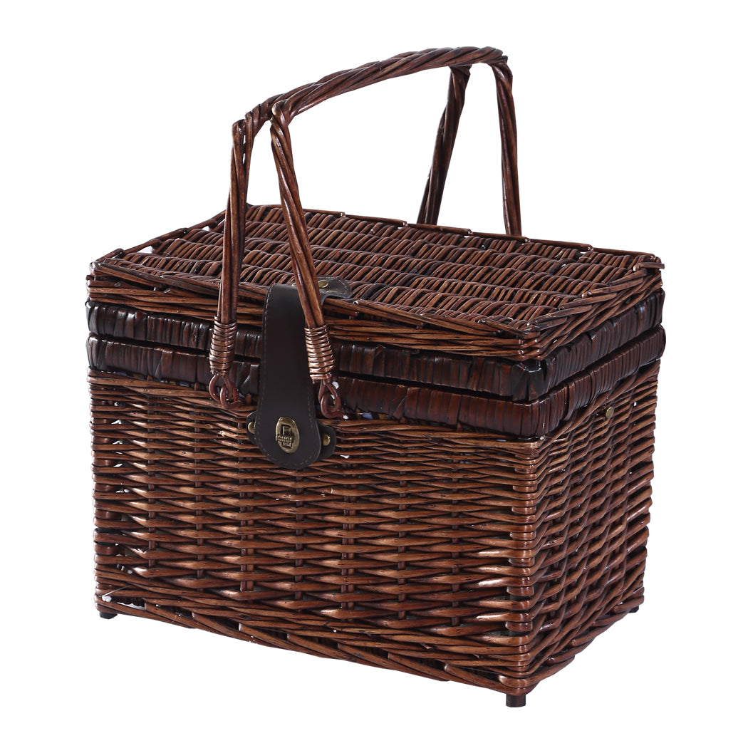 4 Person Picnic Basket Set Outdoor Baskets-1954802901683671041