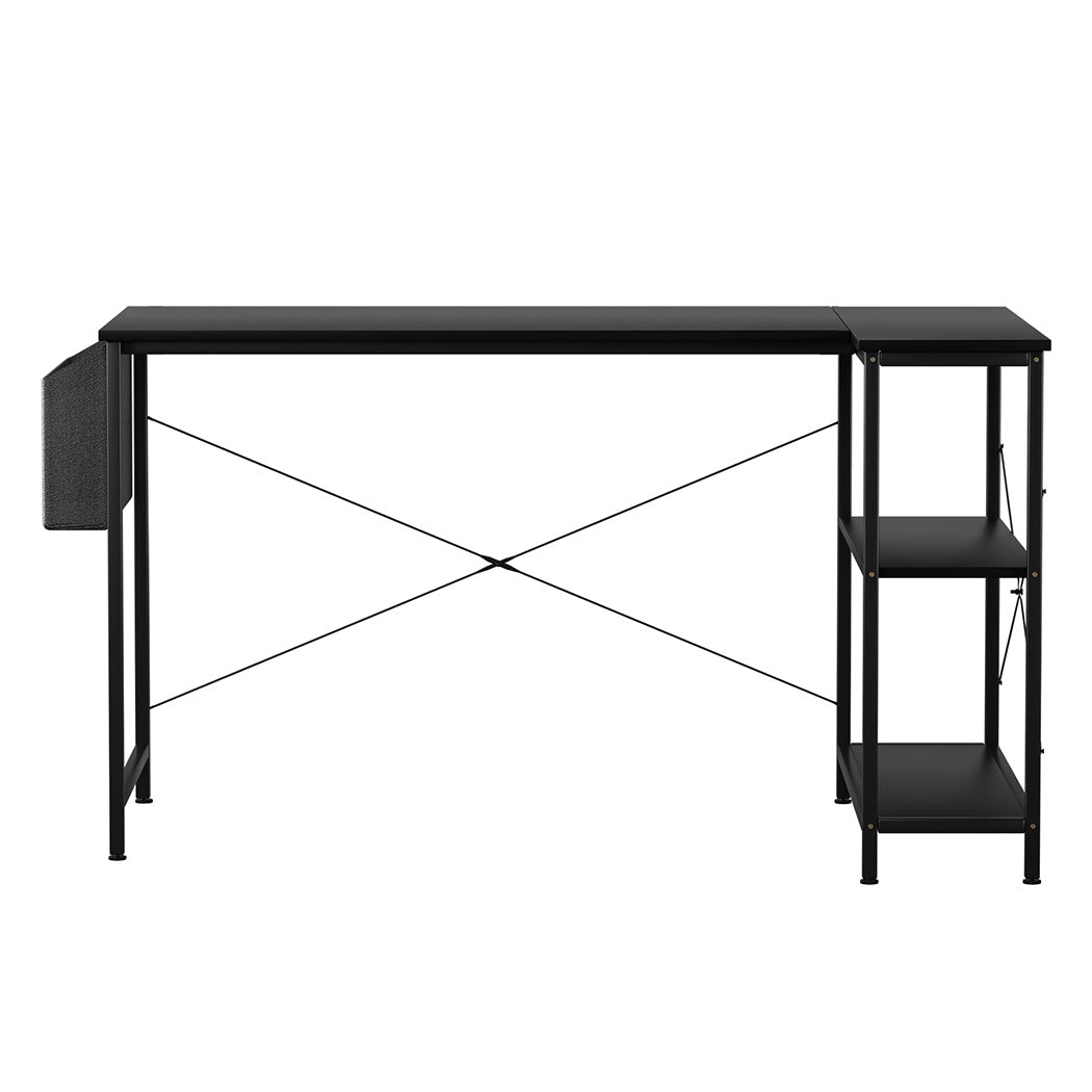 Levede L Shaped Computer Desk Home Desk Black-1954802382059737089