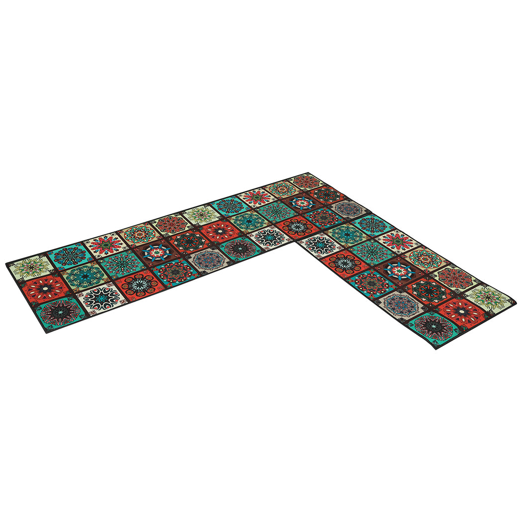 Marlow 2x Kitchen Mat Floor Rugs Area 45x150cm-1910113064880050177