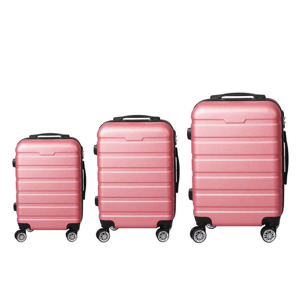 Slimbridge 3PC Luggage sets Suitcase Rose Gold-1954802818032472065