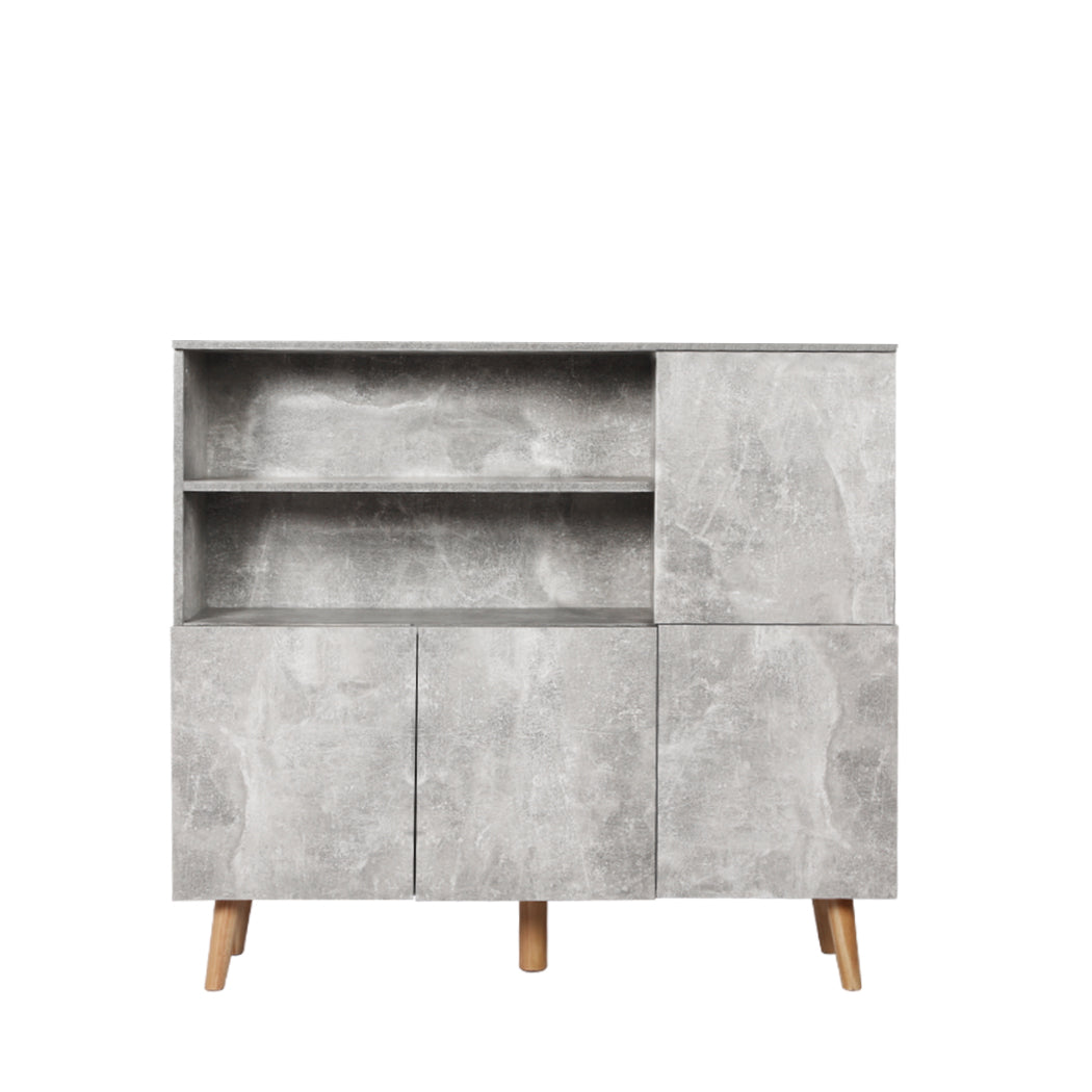 Levede Buffet Sideboard Storage Cabinet Grey-1954802985011908609