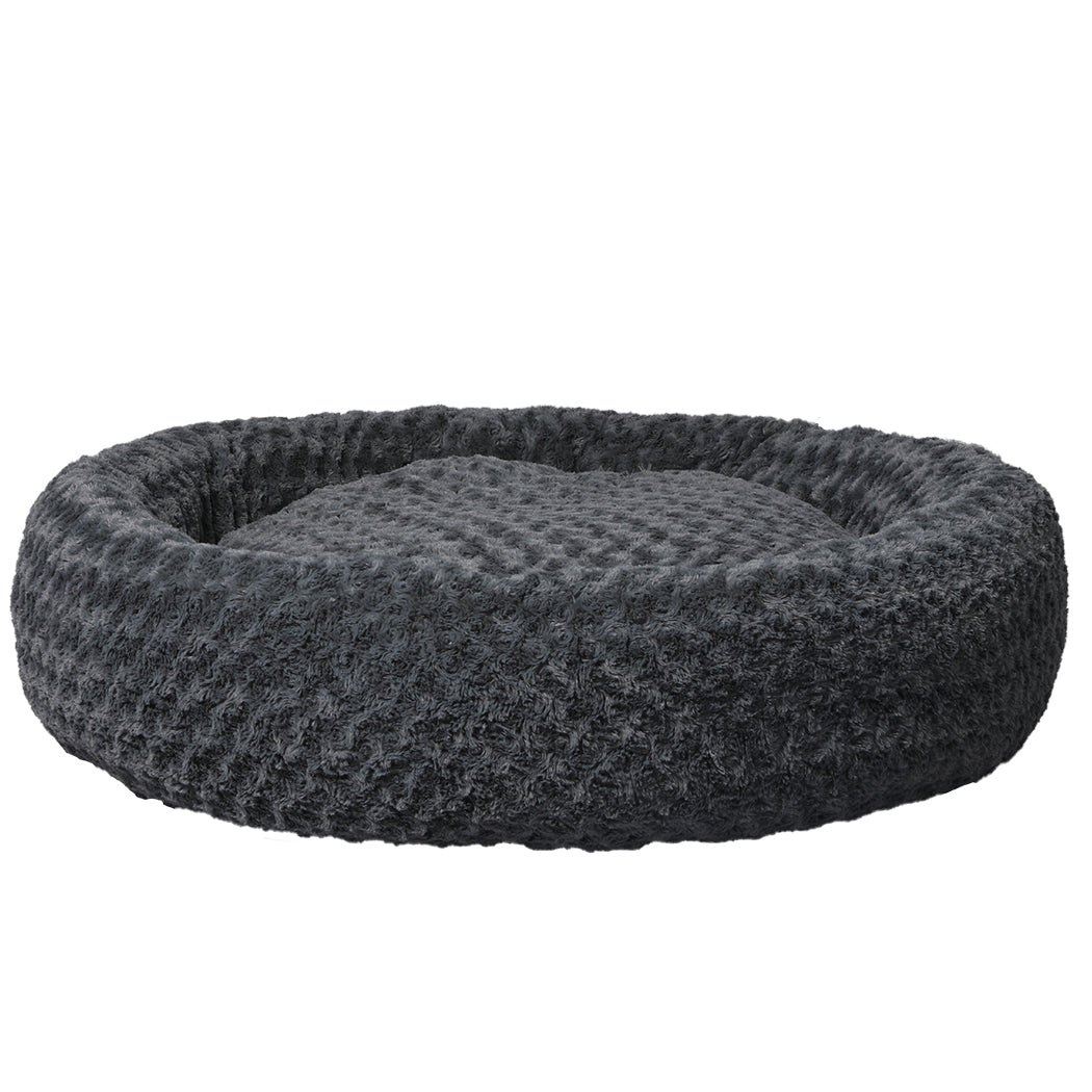 PaWz Calming Dog Bed Warm Soft Plush XL Dark Grey X-Large-1954802551450898433