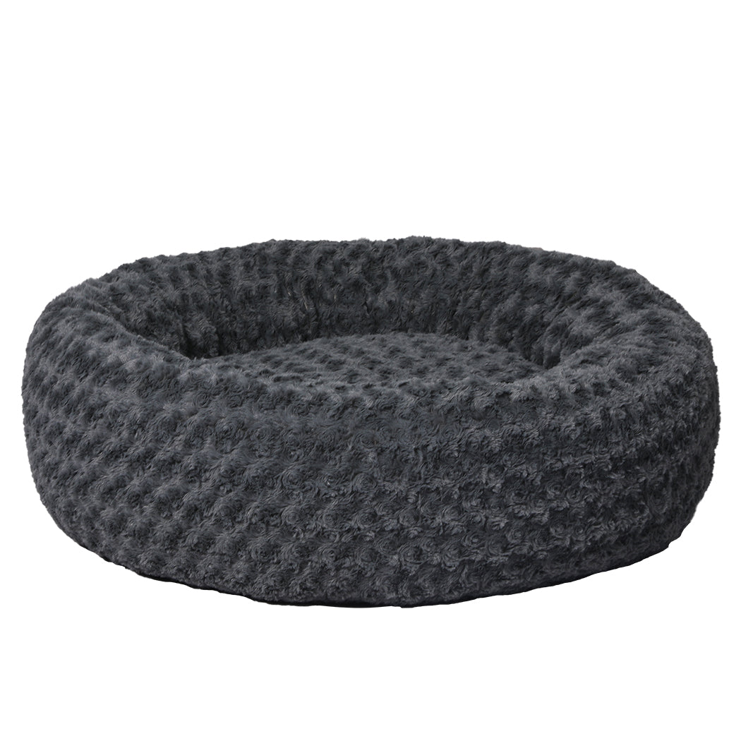 PaWz Calming Dog Bed Warm Soft Plush L Dark Grey Large-1954802551098576897