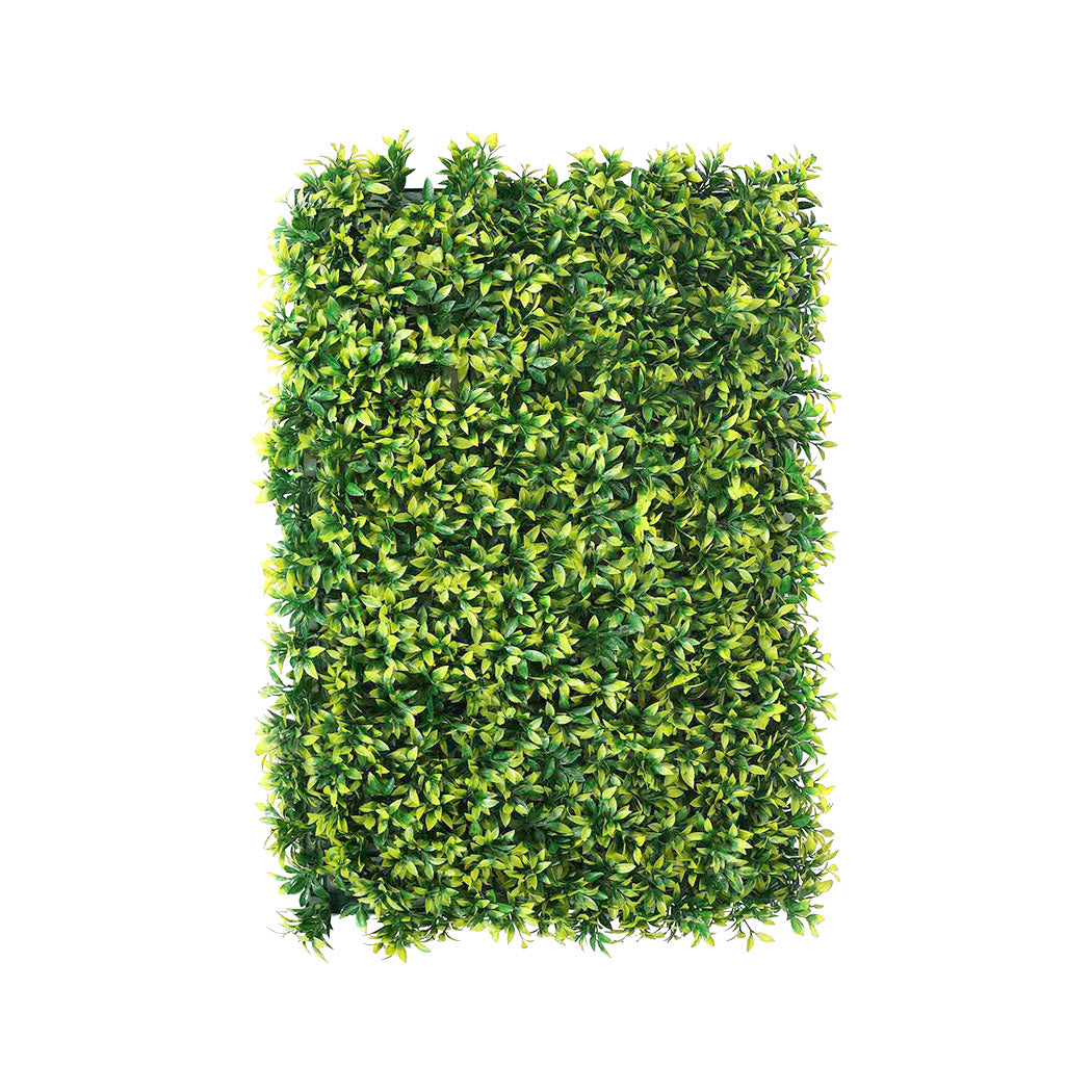 Marlow Artificial Boxwood Hedge Fence Green And Yellow-1910112529183543297