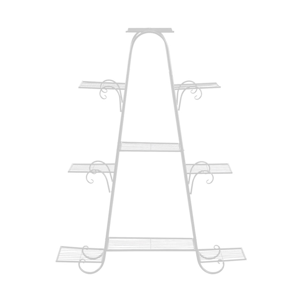 Levede Plant Stand Outdoor Indoor Metal White-1910112812496195585