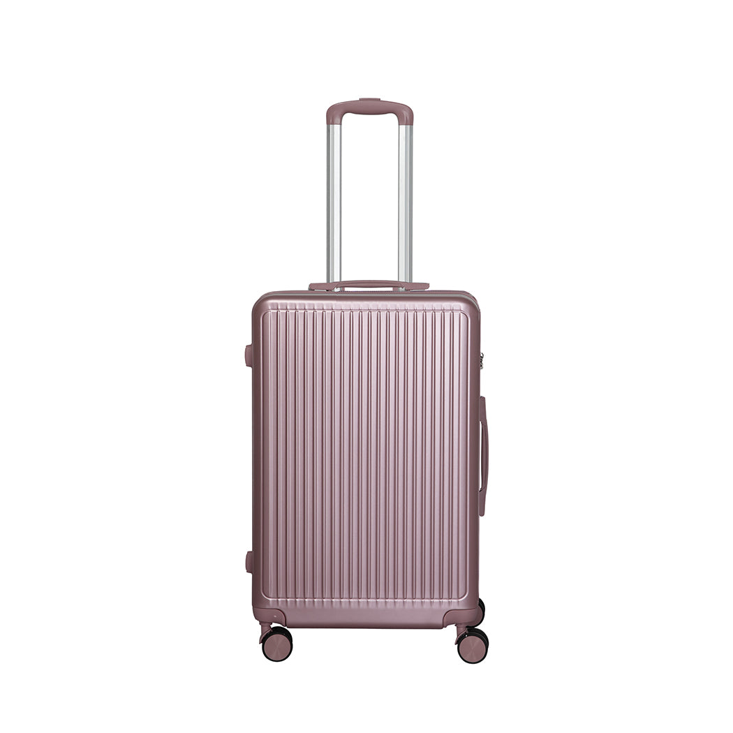 Slimbridge Luggage Suitcase Trolley Rose gold 3pc 20"+24"+28"-1910112845224349697