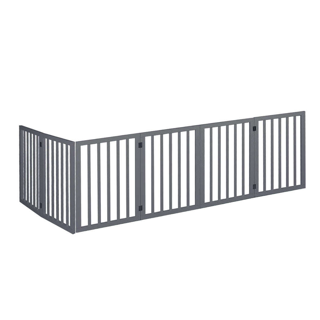 PaWz Wooden Pet Gate Dog Fence Safety Grey 100 Pack-1954802529569214465