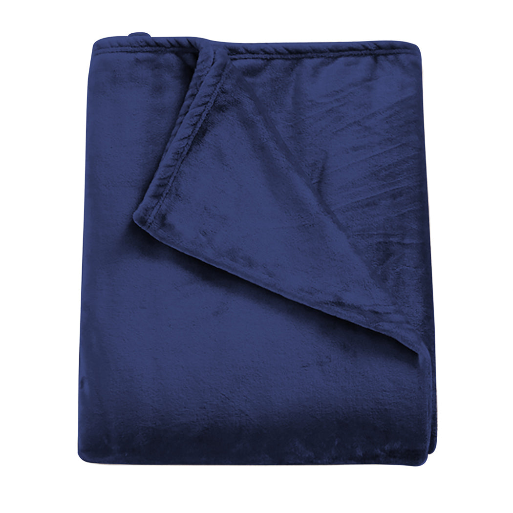 DreamZ 320GSM 220x160cm Ultra Soft Mink Navy Single-1954802938912313345