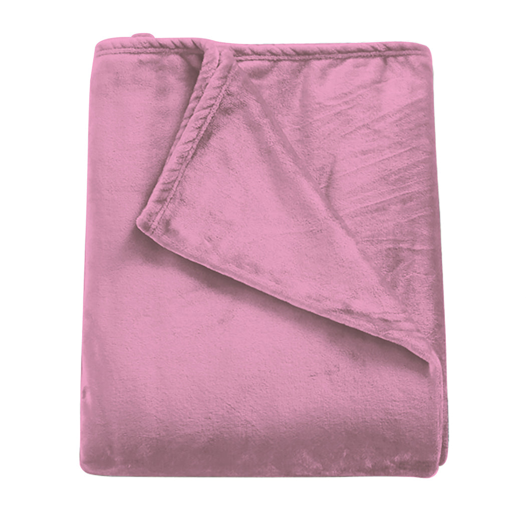 DreamZ 320GSM 220x240cm Ultra Soft Mink Pink Queen-1954802937716936705