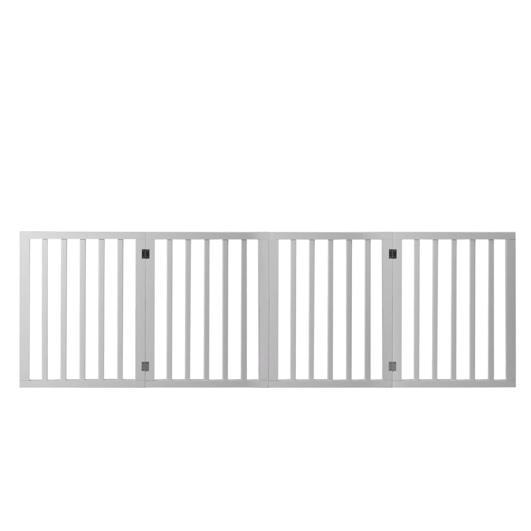 Wooden Pet Gate Dog Fence Retractable White 600x 3MM-1954802529225281537