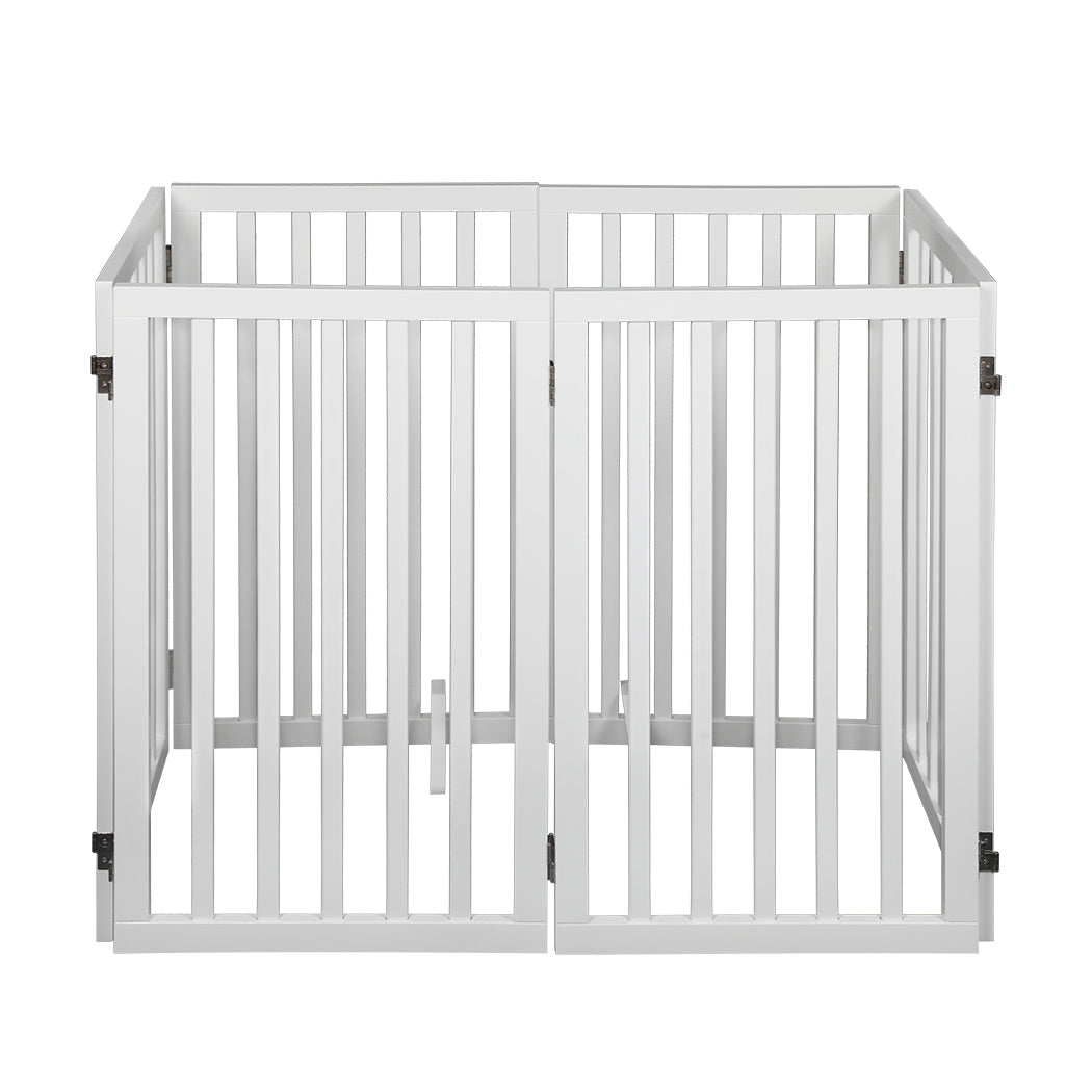 PaWz Wooden Pet Gate Dog Fence Safety White 10 Pack-1954802529925730305
