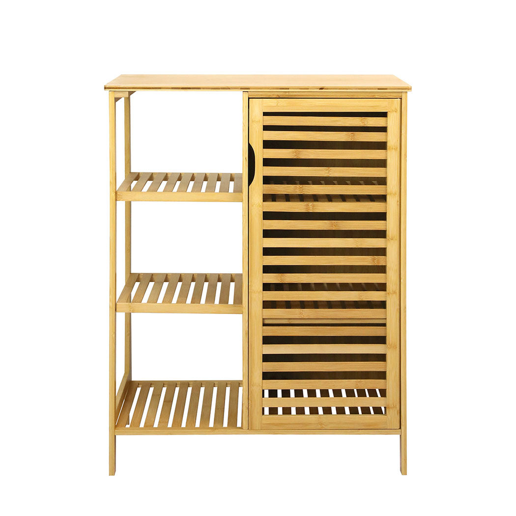 Levede Bathroom Bamboo Storage Cabinet Natural-1954802383976534017