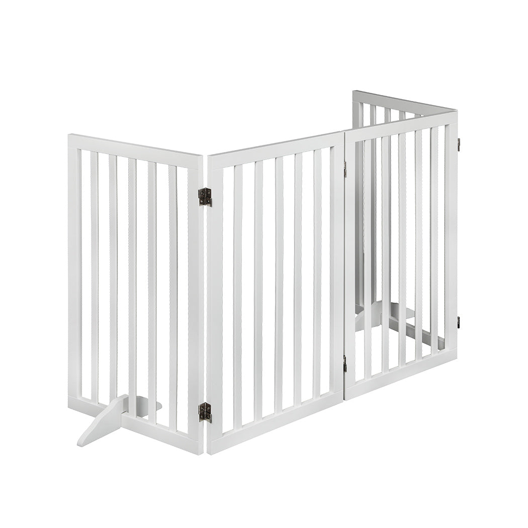 PaWz Wooden Pet Gate Dog Fence Safety White 800x 3MM-1954802529401442305