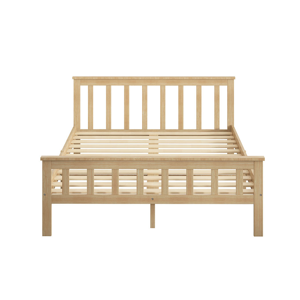 Levede Wooden Bed Frame Queen Size Mattress Natural-1954802925381488641