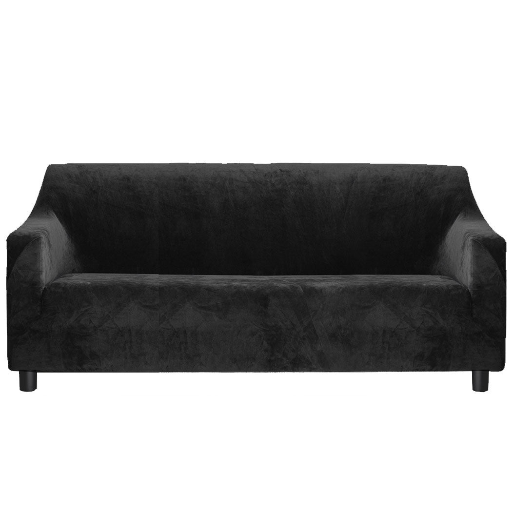 Marlow Sofa Covers 4 Seater High Stretch Black-1954802701128830977