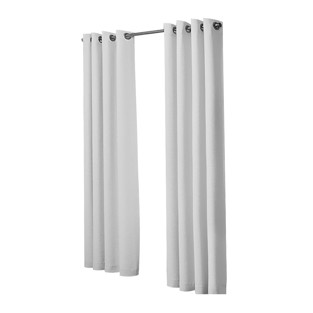 2x Blockout Curtains Panels 3 Layers Grey CD1003-140X230-BK-1910113267704008705