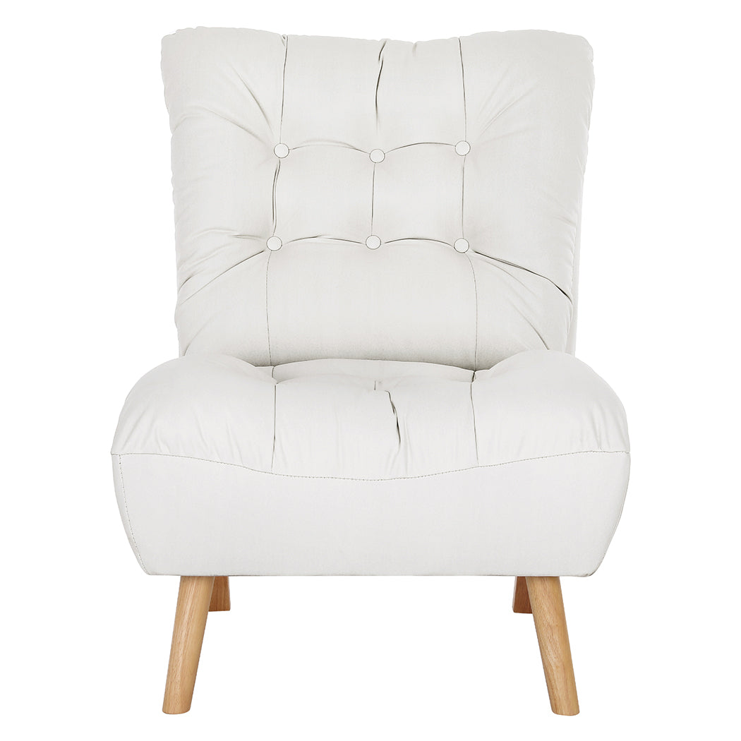 Levede Lounge Accent Chair Sofa Recliner Cream-1954802893257314305