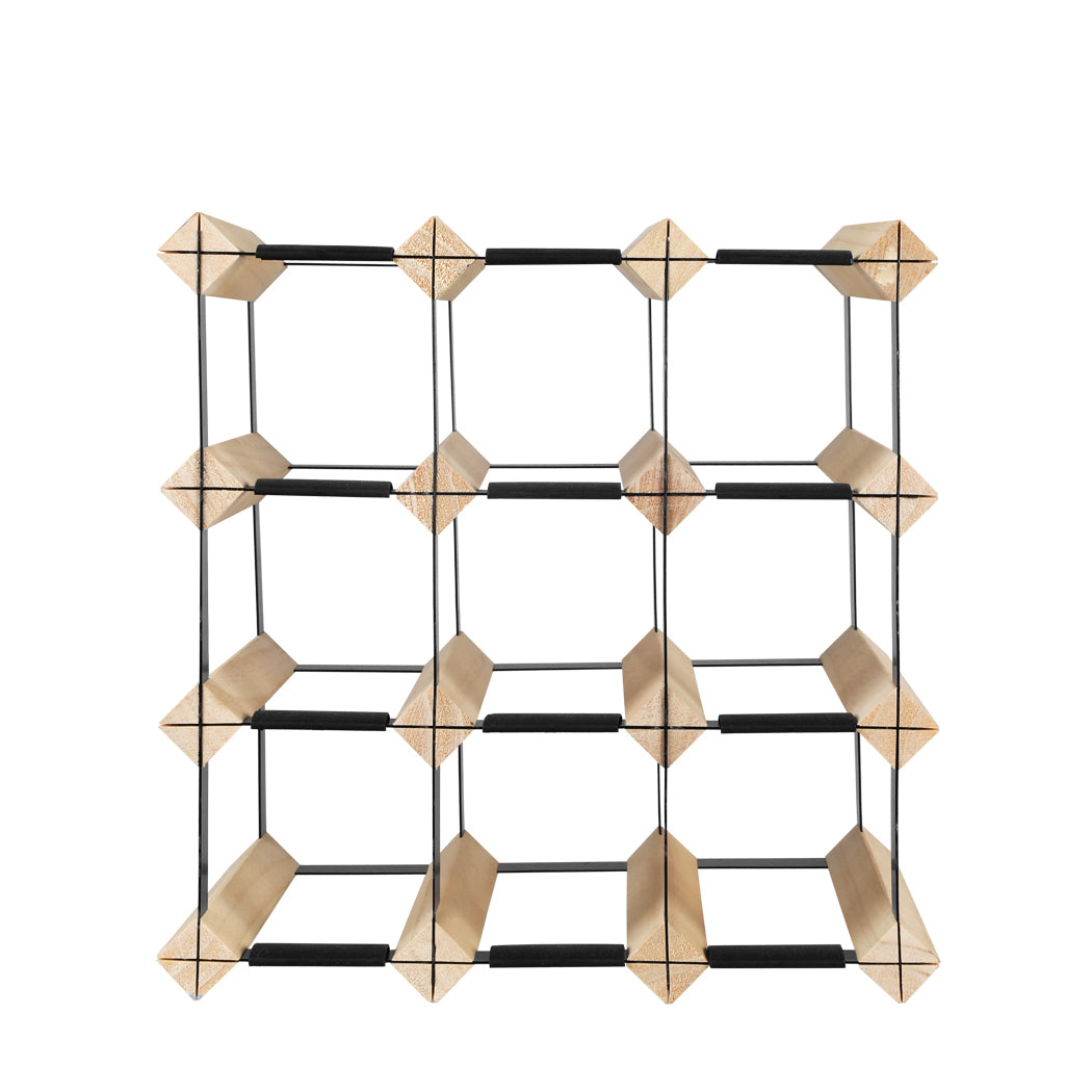 Levede Timber Wine Storage Rack Wooden 12 Bottle-1910112324249849857