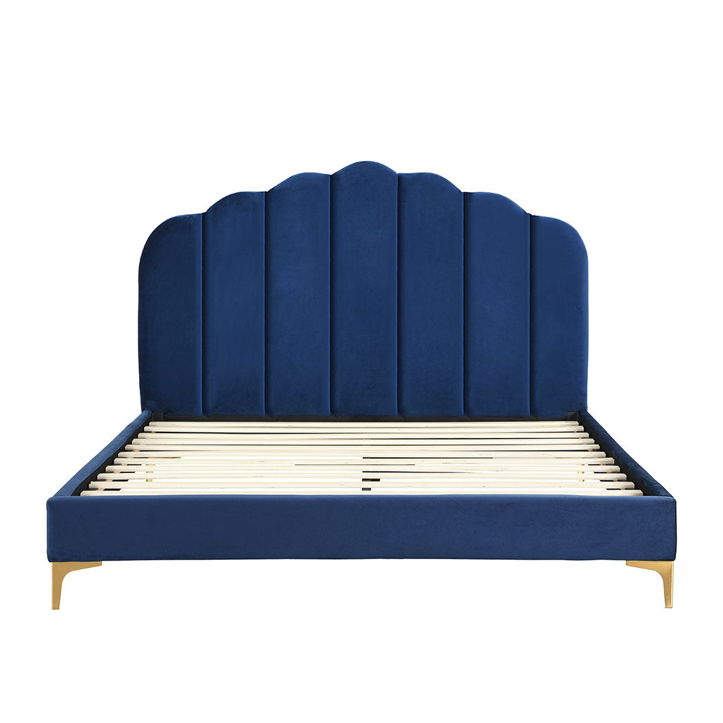 Levede Bed Frame Queen Size Mattress Blue-1910113209453514753