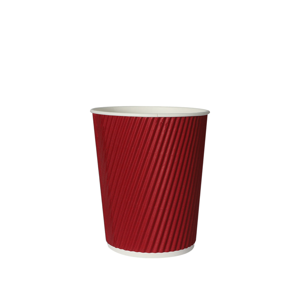 1000 Pcs 8oz Disposable Takeaway Coffee Red-1910113172346507265