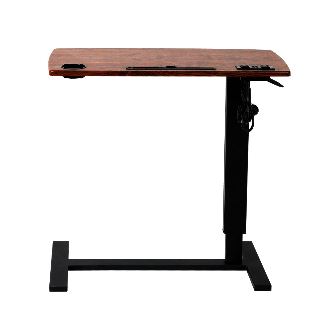 Levede Mobile Standing Desk Foldable Brown Fold-1954802680476078081