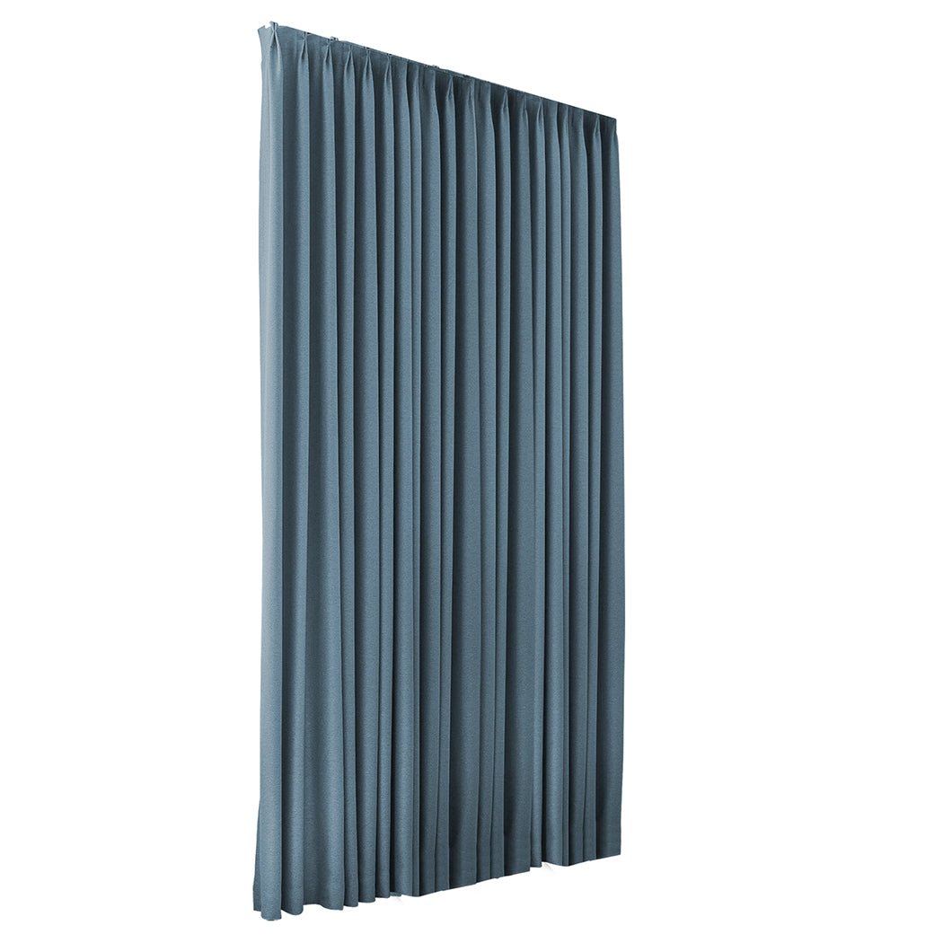 Marlow 2XBlockout Curtains Chenille 240x250 Blue-1954802976707186689
