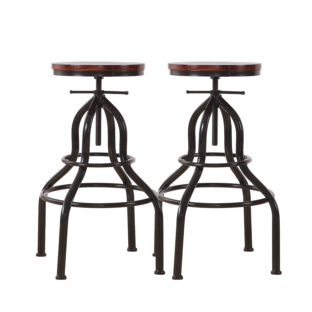 Levede 2x Industrial Bar Stools Kitchen-1910113237244973057