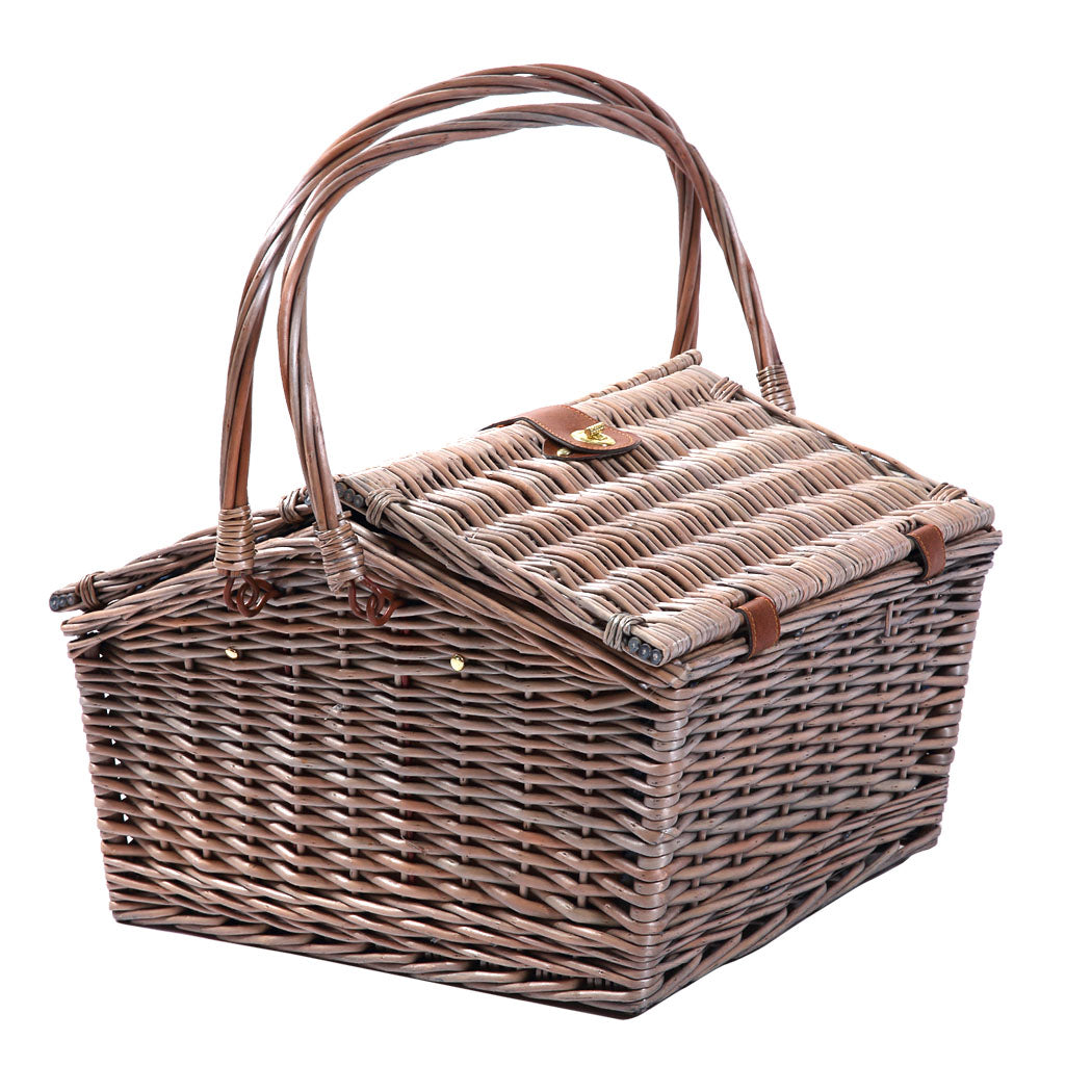 4 Person Picnic Basket Baskets Set Outdoor-1954802901494927361