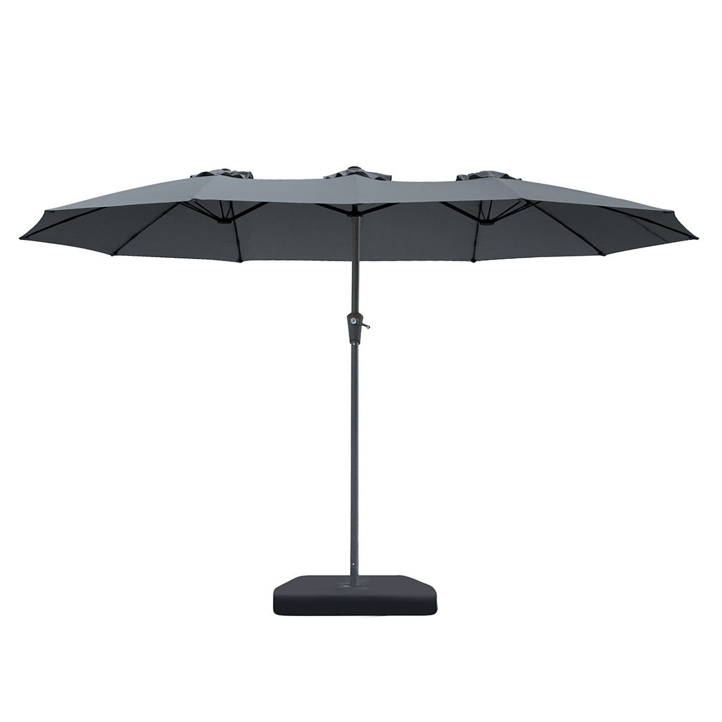 Centra 4M Double-sided Patio Umbrella Outdoor Umbrella Base Stand Grey-1954802422492827649
