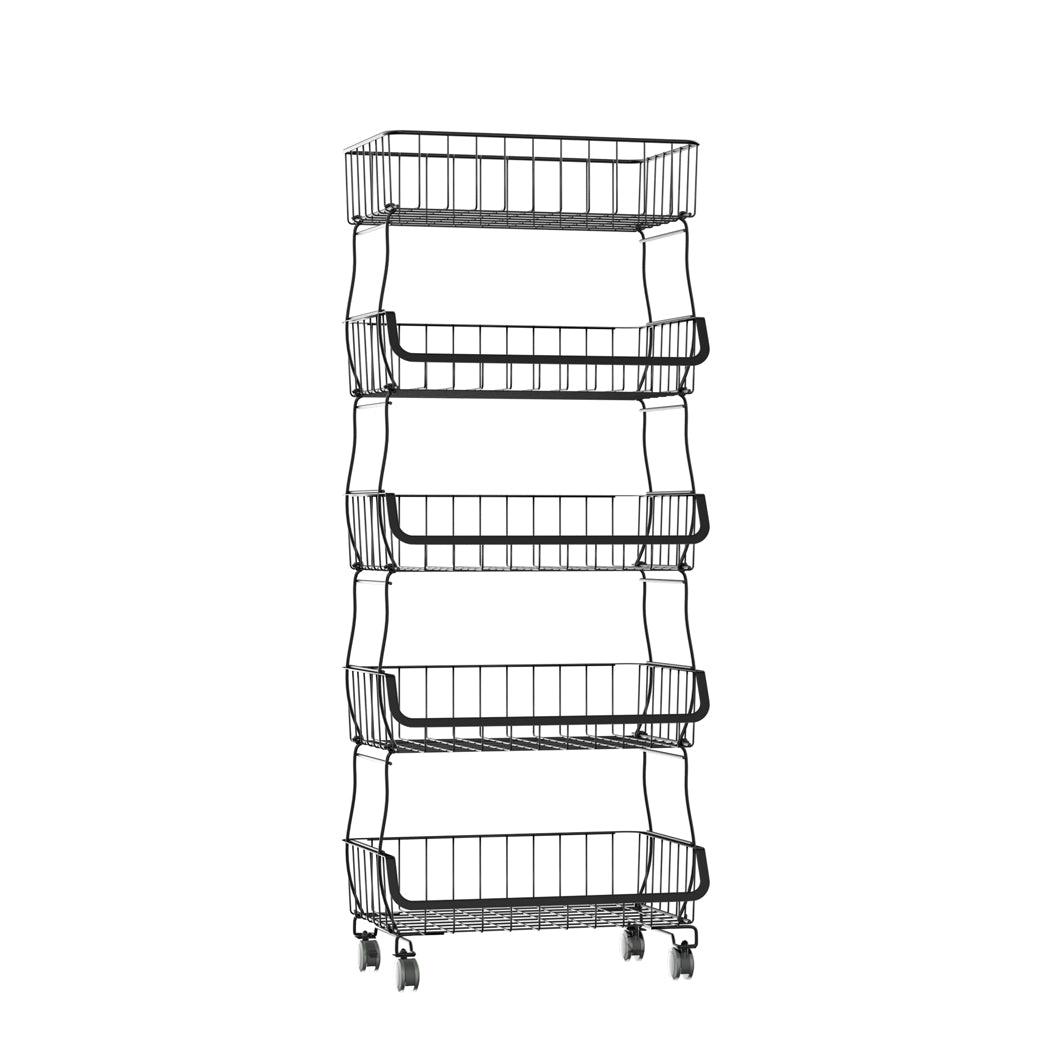 TOQUE 5 Tier Kitchen Trolley Cart Storage-1919892906114682881