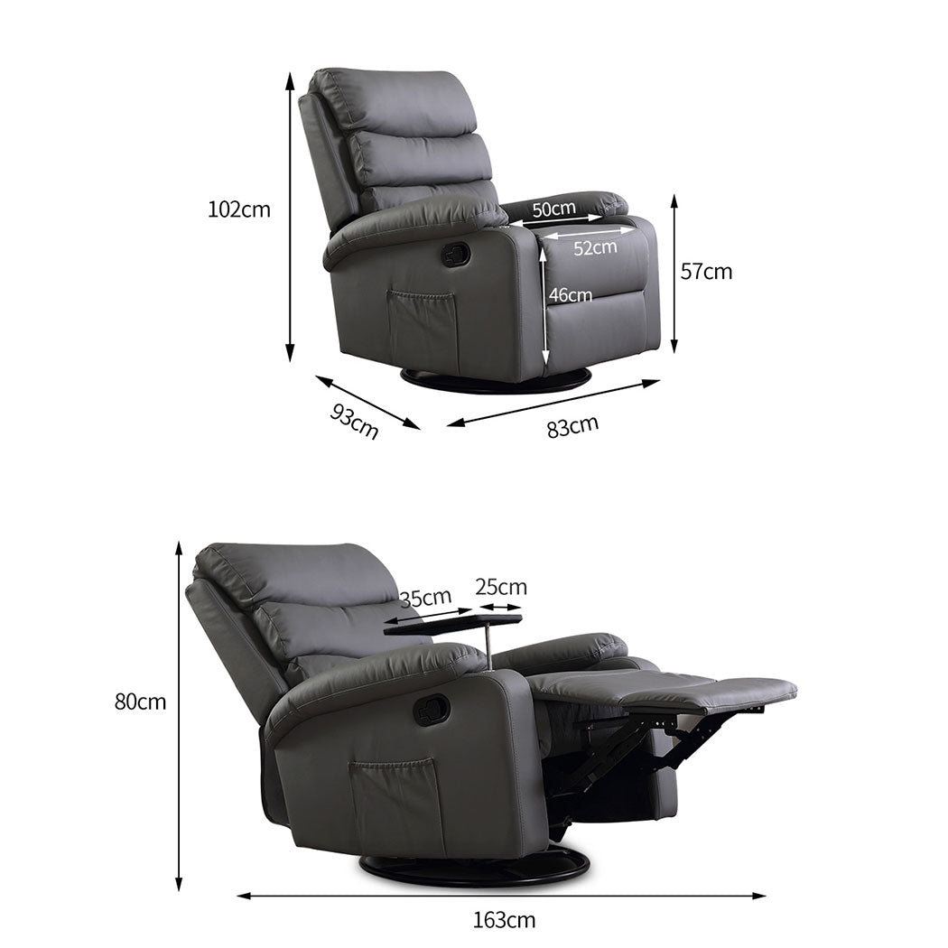 Levede Massage Chair Recliner Chairs Grey-1954802889536966658