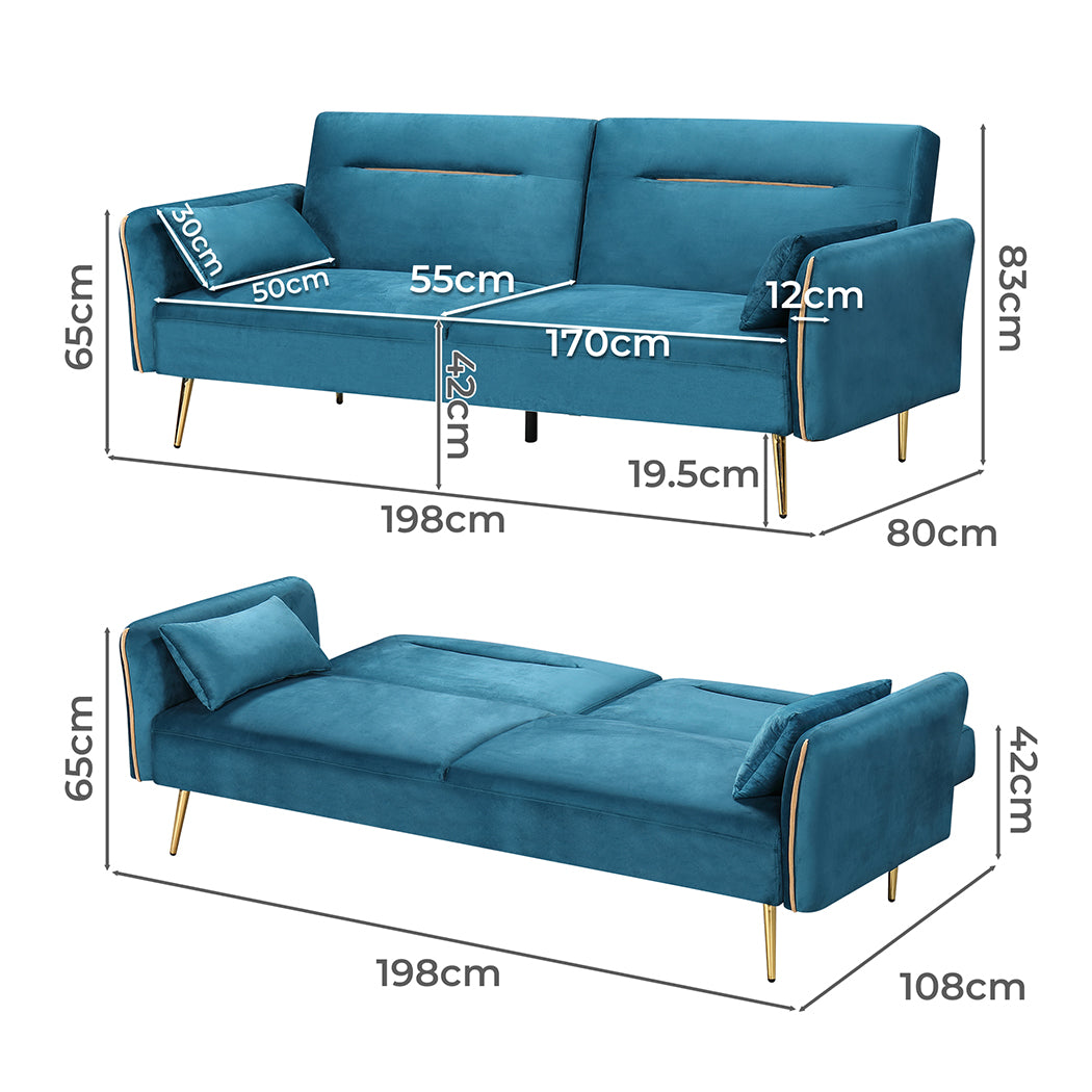 Levede 3-Seater Sofa Bed Convertible-1954802602986311682