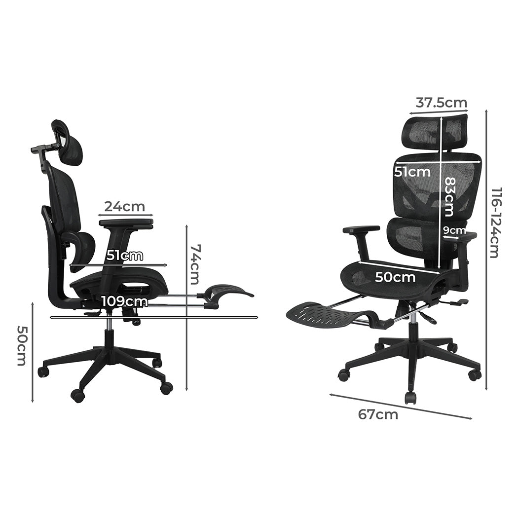 LEVEDE Ergonomic Office Chair Mesh Executive Seat-1954802475034873858