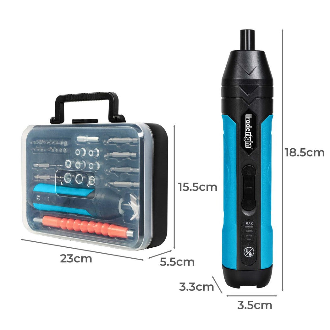 Traderight 4V 37PCS Cordless Screwdriver 1500mAh 300RPM-1973194185599225858