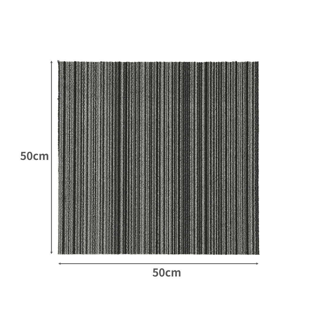 Marlow 20x Carpet Tiles 5m2 Box Heavy Black-1954802710482128898