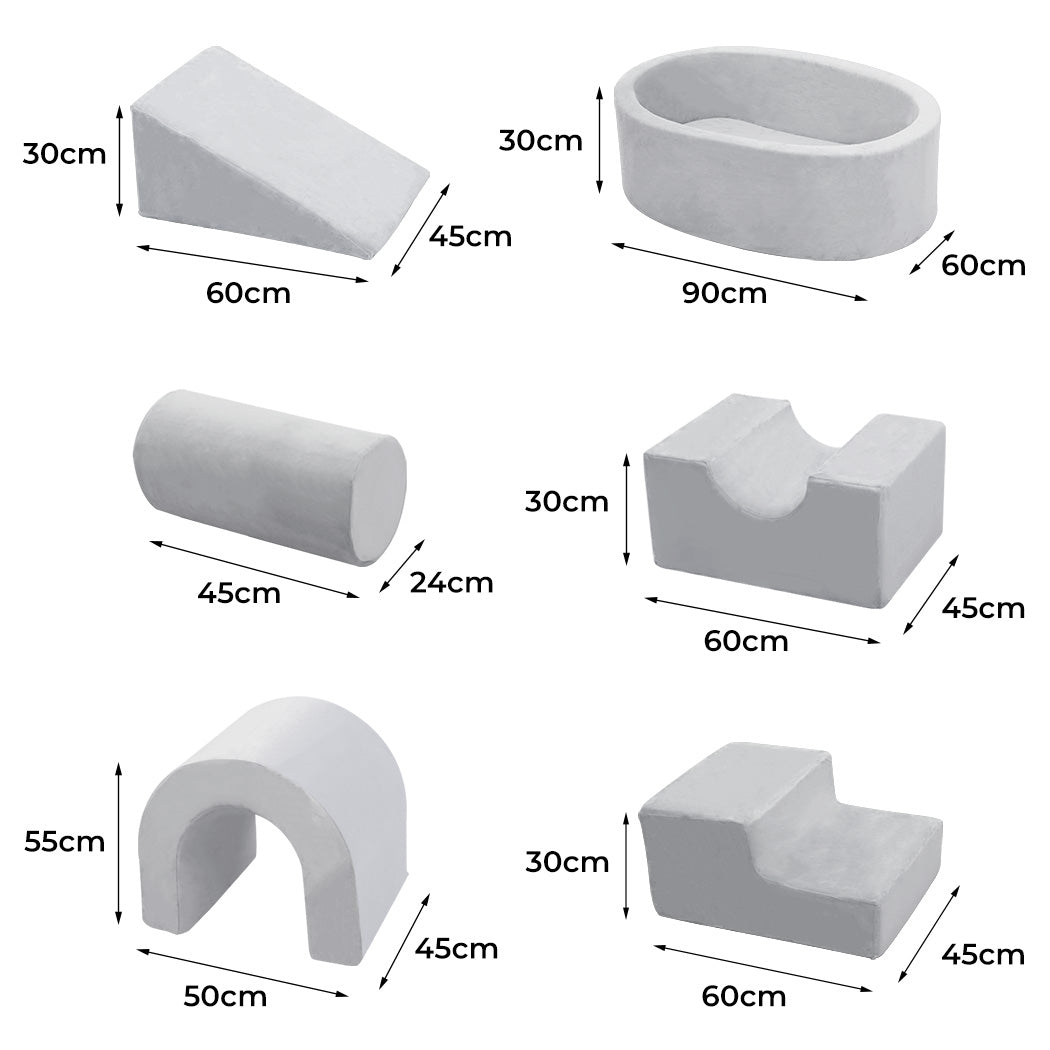 Bopeep Kids Foam Blocks Play Set Pit Climb Crawl Slide Soft Toddlers Toys Indoor-1954802414863388674