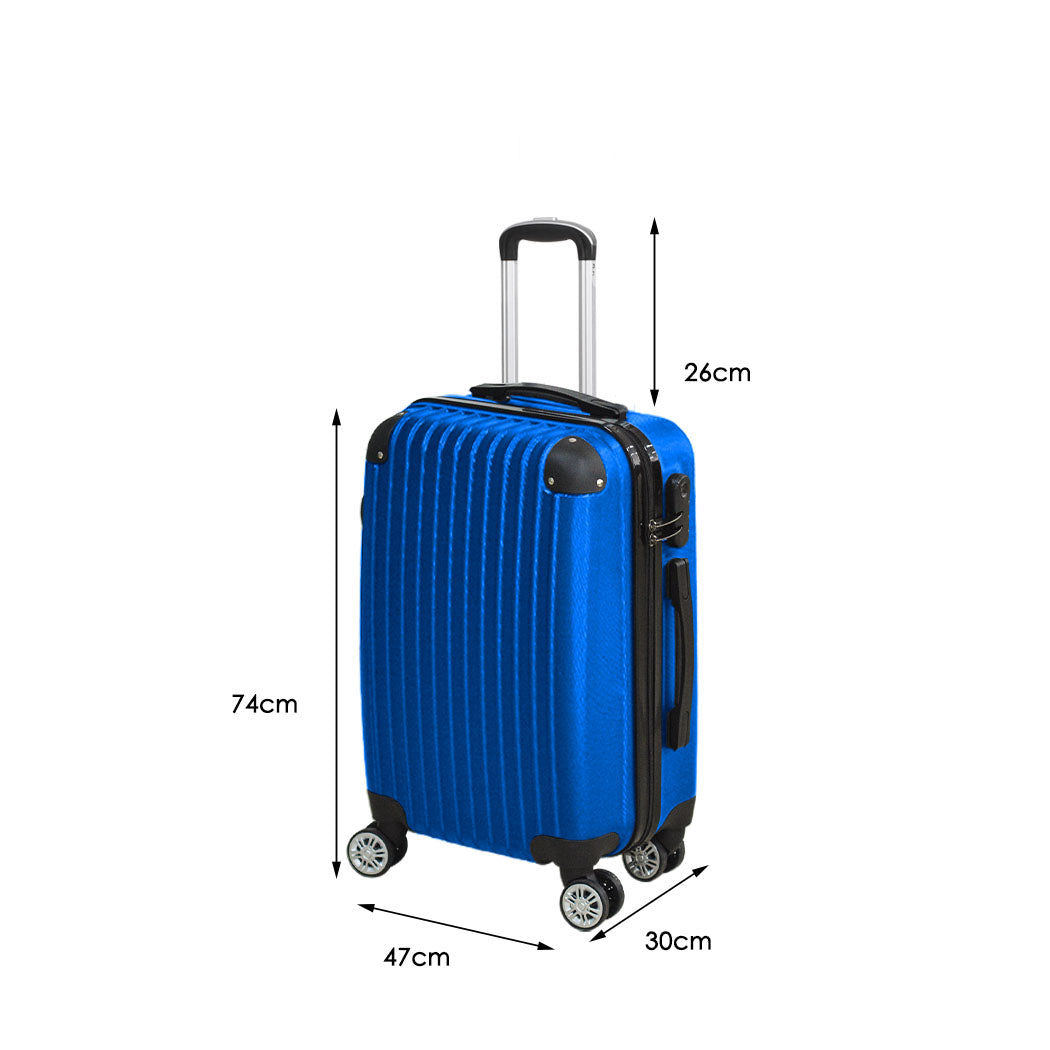 Slimbridge 28" Travel Luggage Suitcase Blue-1954802639753580546