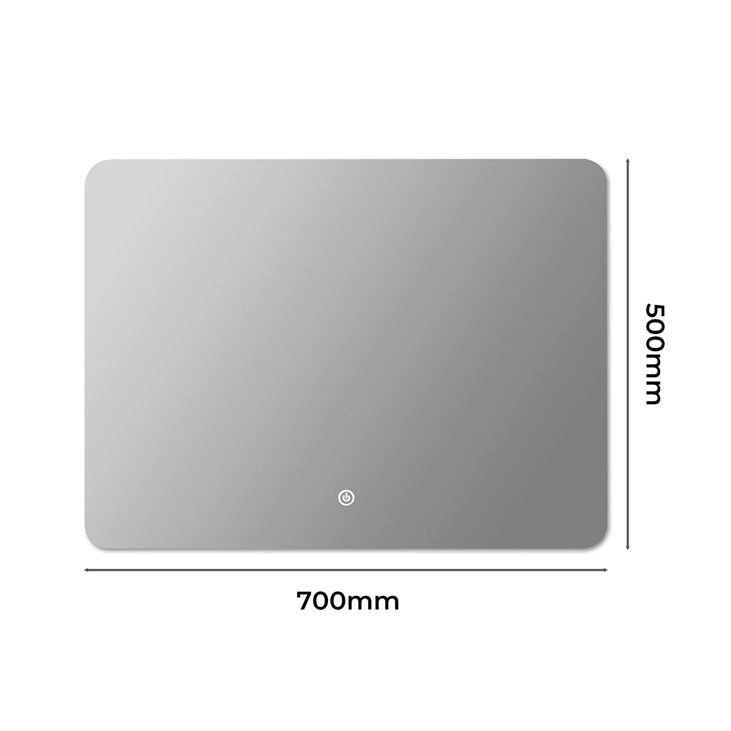 EMITTO LED Wall Mirror Anti-fog Bathroom 70x50cm 50x70-1910112985511235586