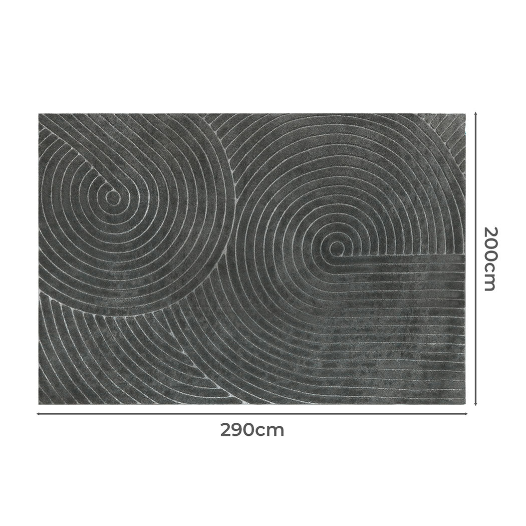 Marlow Floor Rug Soft Polyester Carpet Non Slip Plush Shaggy Rugs Geometric-1954802391723413506