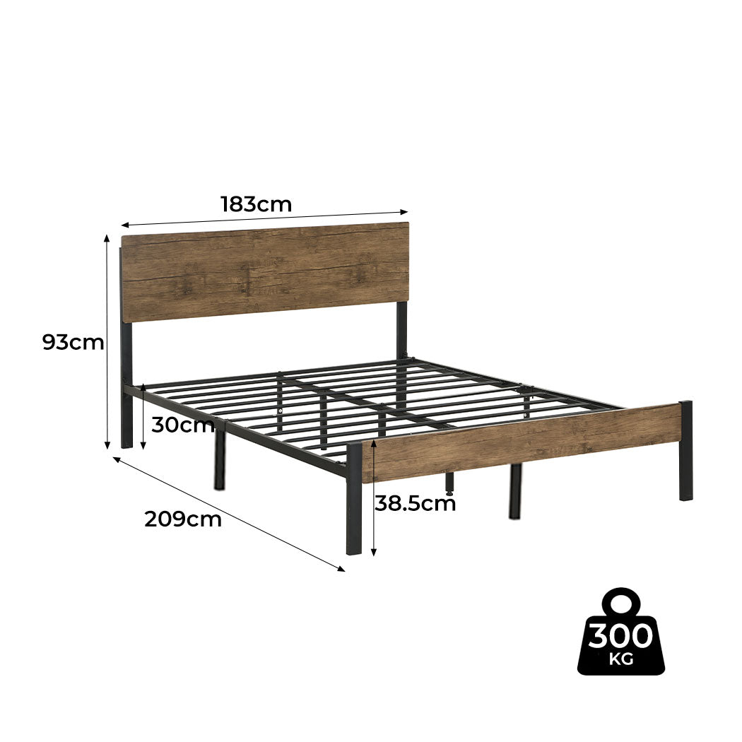 Levede Metal Bed Frame King Size Mattress-1919892911286259714