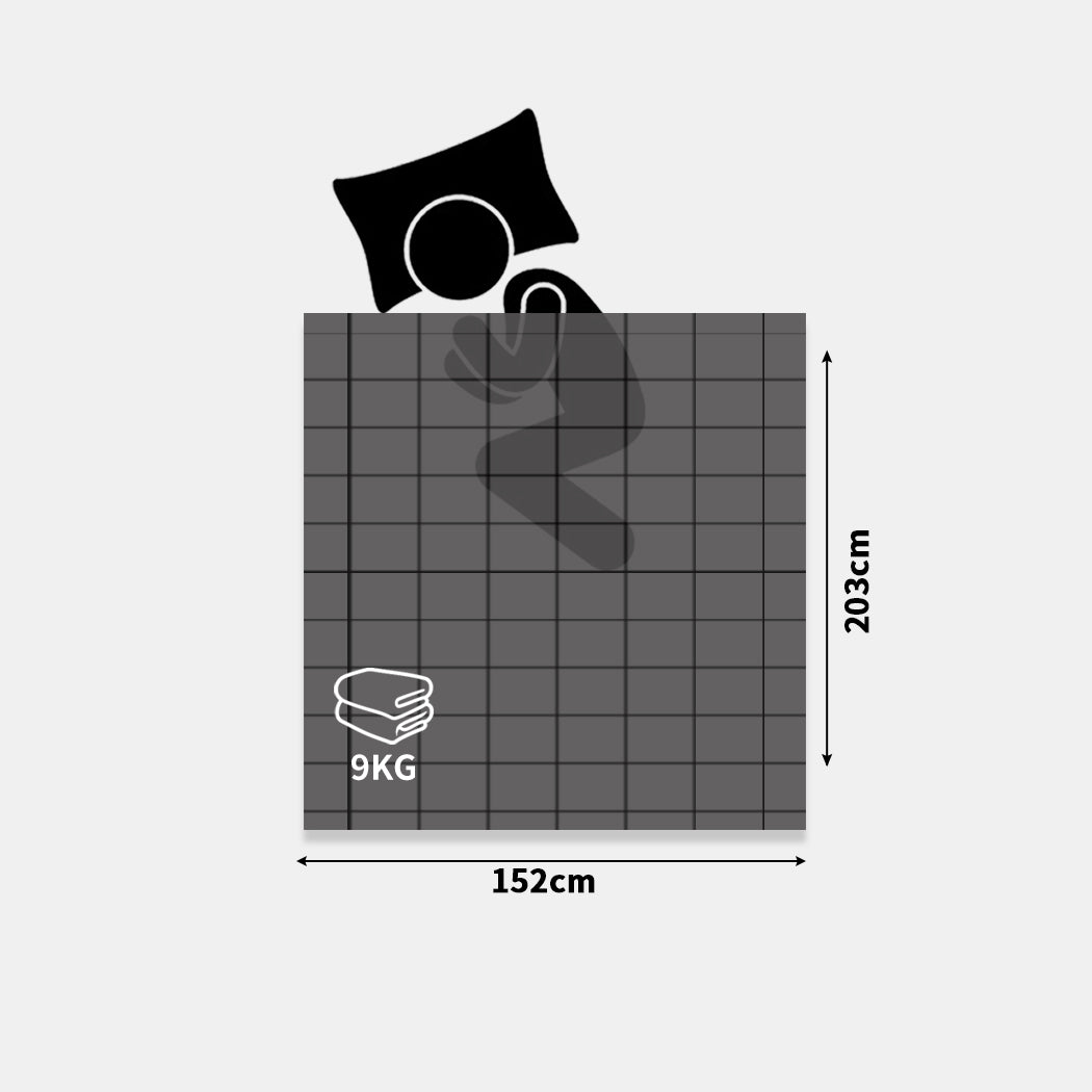 Dreamz Weighted Blanket Cotton Heavy Grey Double 9KG-1919892915853856770