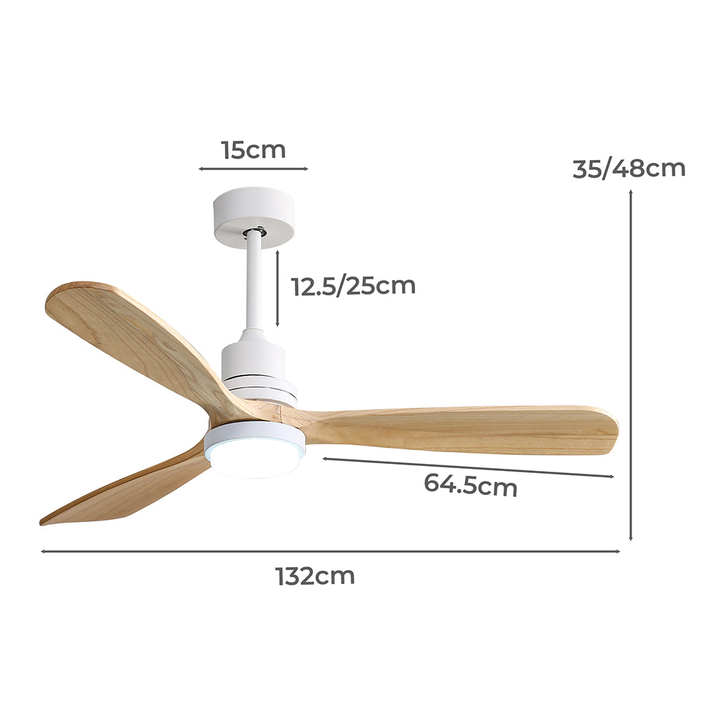 Spector Ceiling Fan 52'' DC Motor Wood Natural-1954802706614980610