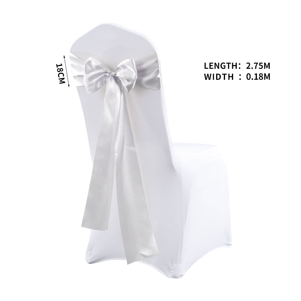 50x Satin Chair Sashes Cloth Cover Wedding-1954802401676496898