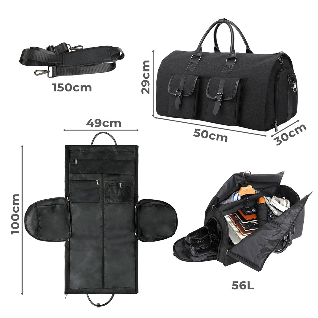 Slimbridge Carry On Garment Bag 2 In 1 Suit Bag-1954802445968347138